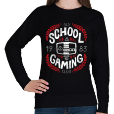 PRINTFASHION Retro gamer - Női pulóver - Fekete