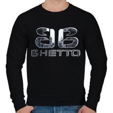PRINTFASHION retro getto - Férfi pulóver - Fekete