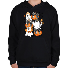 PRINTFASHION retro hallowen - Gyerek kapucnis pulóver - Fekete gyerek pulóver, kardigán