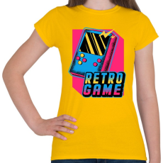 PRINTFASHION Retro játék - Női póló - Sárga