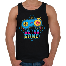 PRINTFASHION Retro játékos - Férfi atléta - Fekete