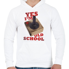 PRINTFASHION RETRO játékos - Férfi kapucnis pulóver - Fehér