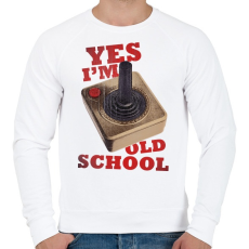 PRINTFASHION RETRO játékos - Férfi pulóver - Fehér