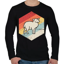 PRINTFASHION Retro juh, bárány - Férfi hosszú ujjú póló - Fekete férfi póló