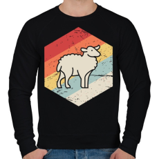 PRINTFASHION Retro juh, bárány - Férfi pulóver - Fekete