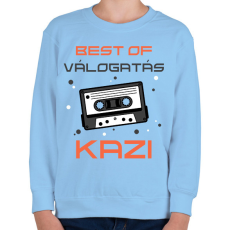 PRINTFASHION Retro kazetta - Gyerek pulóver - Világoskék