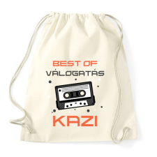 PRINTFASHION Retro kazetta - Sportzsák, Tornazsák - Natúr tornazsák