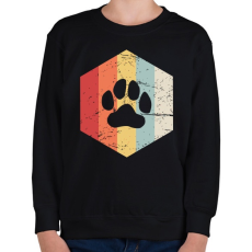 PRINTFASHION Retro medvemancs - Gyerek pulóver - Fekete