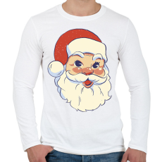 PRINTFASHION Retro Mikulás - Férfi hosszú ujjú póló - Fehér