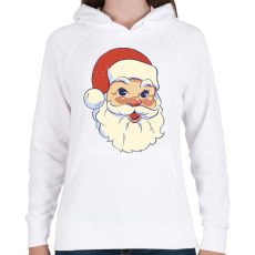 PRINTFASHION Retro Mikulás - Női kapucnis pulóver - Fehér