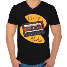 PRINTFASHION Retro mix vol 60 - Férfi V-nyakú póló - Fekete