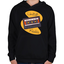 PRINTFASHION Retro mix vol 95 - Gyerek kapucnis pulóver - Fekete gyerek pulóver, kardigán