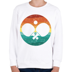 PRINTFASHION Retro pingpong - Gyerek pulóver - Fehér