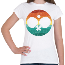 PRINTFASHION Retro pingpong - Női póló - Fehér női póló