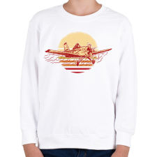 PRINTFASHION Retro repülő - Gyerek pulóver - Fehér gyerek pulóver, kardigán