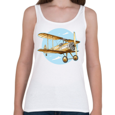 PRINTFASHION Retro repülő - Női atléta - Fehér női trikó