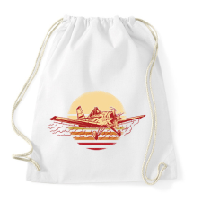 PRINTFASHION Retro repülő - Sportzsák, Tornazsák - Fehér tornazsák