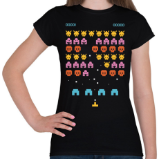 PRINTFASHION Retro space video game - Női póló - Fekete