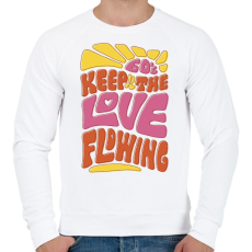 PRINTFASHION Retro - szerelem 60-as évek - Férfi pulóver - Fehér