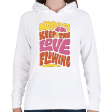 PRINTFASHION Retro - szerelem 60-as évek - Női kapucnis pulóver - Fehér