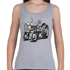 PRINTFASHION Retro traktor - Női atléta - Sport szürke