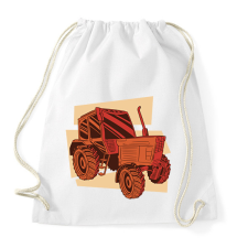 PRINTFASHION Retro traktor - Sportzsák, Tornazsák - Fehér tornazsák