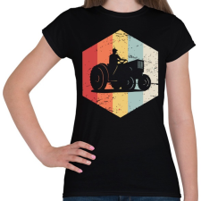 PRINTFASHION Retro traktoros - Női póló - Fekete női póló