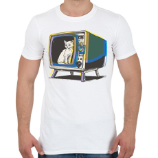 PRINTFASHION Retro TV - Férfi póló - Fehér