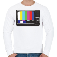PRINTFASHION Retro TV - Férfi pulóver - Fehér