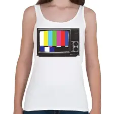 PRINTFASHION Retro TV - Női atléta - Fehér női trikó