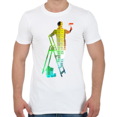 PRINTFASHION RGB Festő-Mester - Férfi póló - Fehér