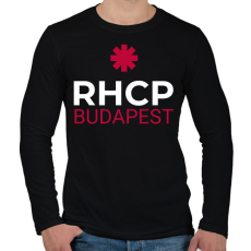 PRINTFASHION RHCP BUDAPEST 2 - Férfi hosszú ujjú póló - Fekete