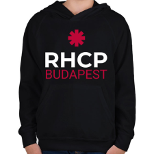 PRINTFASHION RHCP BUDAPEST 2 - Gyerek kapucnis pulóver - Fekete gyerek pulóver, kardigán