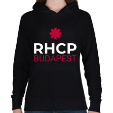 PRINTFASHION RHCP BUDAPEST 2 - Női kapucnis pulóver - Fekete