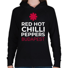 PRINTFASHION RHCP BUDAPEST - Női kapucnis pulóver - Fekete