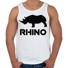 PRINTFASHION Rhino  - Férfi atléta - Fehér atléta, trikó
