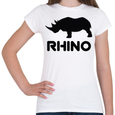 PRINTFASHION Rhino  - Női póló - Fehér