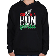 PRINTFASHION Ria ria hungária - Gyerek kapucnis pulóver - Fekete