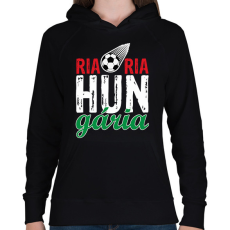 PRINTFASHION Ria ria hungária - Női kapucnis pulóver - Fekete