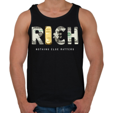 PRINTFASHION Rich - Gazdag - Férfi atléta - Fekete atléta, trikó