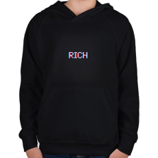 PRINTFASHION RICH - Gyerek kapucnis pulóver - Fekete