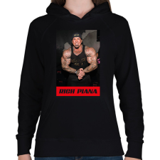 PRINTFASHION Rich Piana - Női kapucnis pulóver - Fekete női pulóver, kardigán