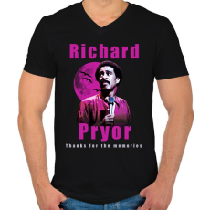 PRINTFASHION Richard Pryor Thanks for the memories - Férfi V-nyakú póló - Fekete