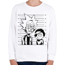 PRINTFASHION Rick és morty - Gyerek pulóver - Fehér gyerek pulóver, kardigán