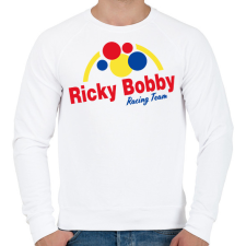 PRINTFASHION Ricky Bobby Racing Team - Férfi pulóver - Fehér férfi pulóver, kardigán