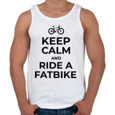 PRINTFASHION RIDE A FATBIKE - Férfi atléta - Fehér