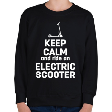 PRINTFASHION Ride an electric scooter - Gyerek pulóver - Fekete