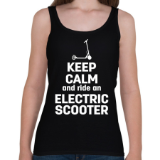 PRINTFASHION Ride an electric scooter - Női atléta - Fekete női trikó