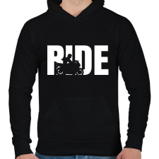 PRINTFASHION Ride - Férfi kapucnis pulóver - Fekete férfi pulóver, kardigán