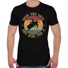 PRINTFASHION Ride for 8 - Férfi póló - Fekete férfi póló